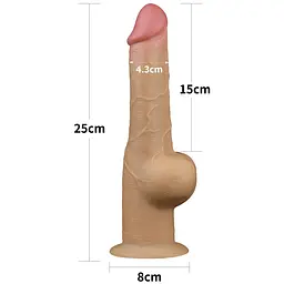 Реалістичний силіконовий фалоімітатор 9.5'' DUAL LAYERED LOVETOYS 66-LV411031 99192 - мініатюра 8