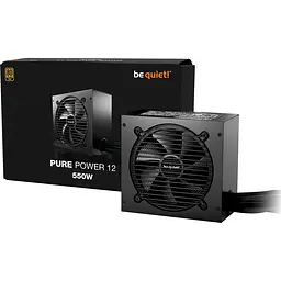 Блок живлення 550 Вт, be quiet! Pure Power 12, Black, 80+ Gold, Active PFC, 12 см, 1xMolex / 5xSATA / 1x16-pin / 2x6+2-pin / 2x4+4-pin / 1x20+4-pin, захист OCP/OVP/OPP/OTP/SCP/UVP/SIP, ATX 3.1 (BP001EU) - мініатюра 4