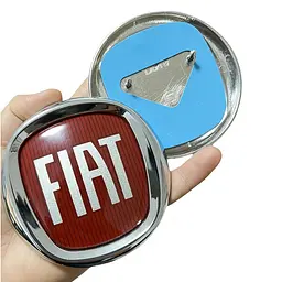 Емблема Fiat Червона Хром d=93 мм СЕРЕДНЯ на скотчі та напрямних (Завод) - мініатюра 4