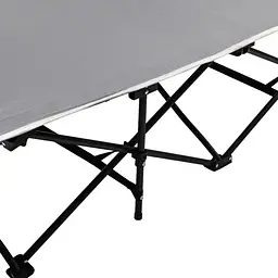 Ліжко розкладне туристичне Yiwu 185x60x50 см із сталевим каркасом розкладачка складна для дачі кемпінгу риболовлі SJ-0033G - мініатюра 2