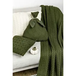 Плед Прованс Happy Fall Kosa 130х170 см оливковий (29449) - мініатюра 4