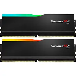 Модуль пам'яті DDR5 G.Skill Ripjaws M5 RGB 2x32GB 6000MHz Black [F5-6000J3238G32GX2-RM5RK] [148634]