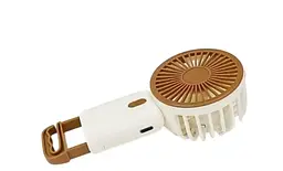 Портативний міні-вентилятор Multi Fan RL-07 акумуляторний USB Коричневий - мініатюра 2