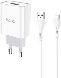 Зарядний пристрій HOCO C81A Asombroso single port charger set Type-C white - мініатюра 2