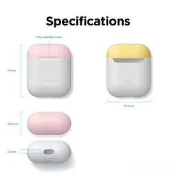 Чохол Elago Duo Case White/Pink/Yellow для Airpods різноколірний (EAPDO-WH-PKYE) - мініатюра 4