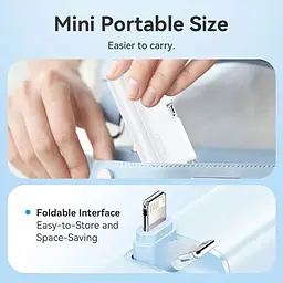 Універсальна мобільна батарея Vention 4800mAh 22,5W PD, USB-C In/Out, LED display, with built-in Lightning cable Чорний - мініатюра 3