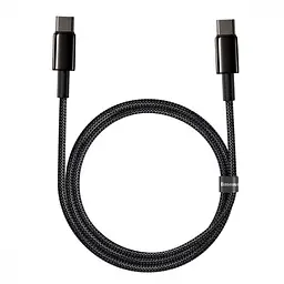 Кабель Baseus Tungsten Gold Fast Charging Type-C to Type-C 100W (1m) black (CATWJ-01) - мініатюра 2