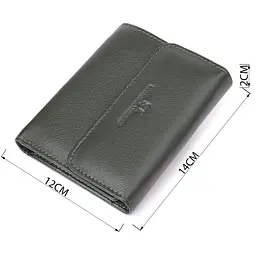 Стильний гаманець середнього розміру із натуральної шкіри ST Leather 23075 зелений - мініатюра 3