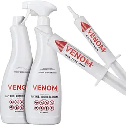 Venom Комплект від тарганів: Spray (2х750 мл) + Gel (2х25 мл)