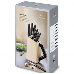 Набір кухонний Victorinox SwissClassic Cutlery Block 8шт з чорн. ручкою з підставкою (8 ножів) - мініатюра 7