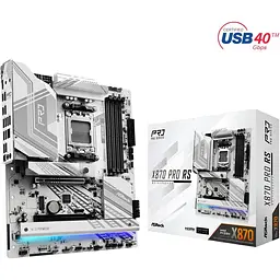 Материнська плата ASRock X870 PRO RS (AM5/X870, 4xDDR5, 2xPCIex16, HDMI/USB4, 4xSATA, 3xM.2, 2.5GLan, ATX) - мініатюра 5