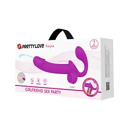 Страпон Pretty Love Kelpie 25 см фіолетовий - мініатюра 8