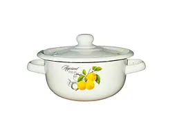 Каструля емальована IDILIA 1,5л /2 циліндрична Абрикос Ідилія (молочна) I1608/2