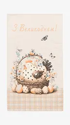 Рушник вафельний набивний 34 х 60 см Різнокольоровий shop (2000999500398) - мініатюра 2