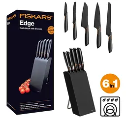 Набір 5 ножів в блоці Fiskars Edge (1003099) - мініатюра 2