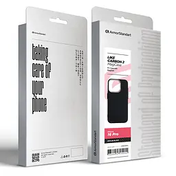 Карбоновый чехол для Apple iPhone 16 Pro, LikeCarbon2 MagCase, черный, тонкий защитный чехол-панель из поликарбоната с магнитами N52, MagSafe, противоударный, совместим с беспроводной зарядкой, приподнятые края для защиты камеры, ArmorStandart (ARM88381) - мініатюра 8