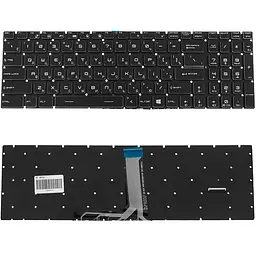 Клавіатура для ноутбука MSI (GE63, GE73) rus, black, без фрейма, підсвічування клавішRGB (оригінал) - мініатюра 2