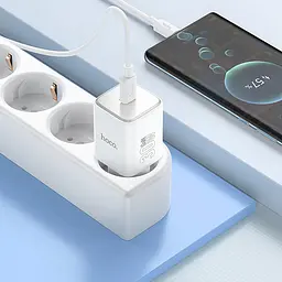 МЗП Hoco N43 Vista PD30W (1USB-C) Moonlight white - мініатюра 3
