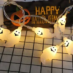 Гирлянда на Хэллоуин Привидения 10 led 150 см 5 × 2 см белая - миниатюра 7