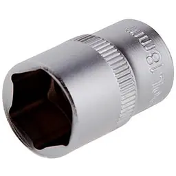 Головка торцева шестигранна Intertool 18мм x 1/2" матова