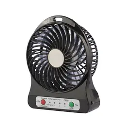 Вентилятор настільний акумуляторний 18650 USB діаметр 10см Portable Fan Mini чорний - мініатюра 2