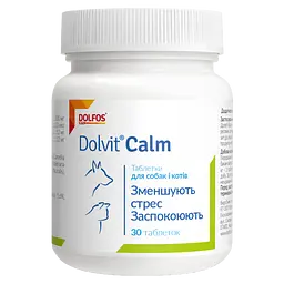 Заспокійливий засіб Dolfos Dolvit Calm для котів і собак 30 таблеток