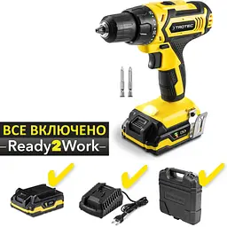 Дриль-шурупокрут акумуляторний Trotec PSCS 11-20V + кейс (4410000302) - мініатюра 1