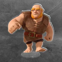 Акрилова колекційна фігурка Clash of Clans, Clash Royale Персонаж Гігант 1 15 см - мініатюра 2