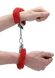 Наручники Ouch! Handcuffs Furry (червоний) - мініатюра 3