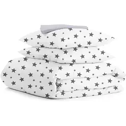 Комплект постільної білизни Cosas полуторний BIG STAR CS3 160 x 220 см (StarBigGrey_Grey_160)