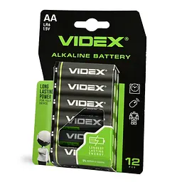 Батарейка лужна VIDEX LR6/AA 12шт BLISTER VIDEX (28233-000)