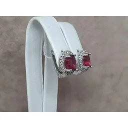 Срібні сережки TOP Silver з фіанітами. 9520114К - мініатюра 3