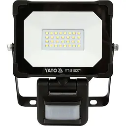 Прожектор Yato SMD LED датчик руху 20 Вт 230 В 1900 лм 30 діодів чорний (YT-818271) - мініатюра 2