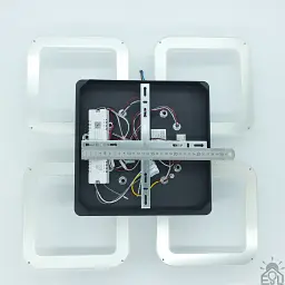 Смарт люстра керована світлодіодна ROOM ICE 5S 100 Вт SMART 530×530×150 мм Чорна ESLLSE - мініатюра 7