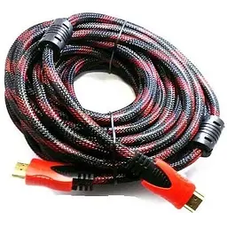 3D кабель TCOM Hdmi 5 м в обплетенні чорно-червоний