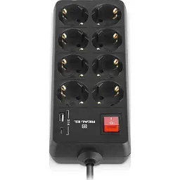 Мережевий фільтр живлення REAL-EL RS-PROTECT 805 3m, black (EL122300043) - миниатюра 6