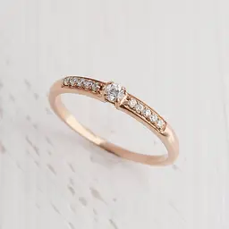 Золоте Каблучка з фіанітами 21 K-0159