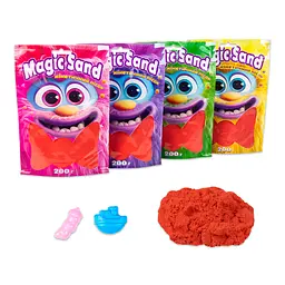 Кінетичний пісок Strateg Magic sand червоний 200 г (39401-6) - мініатюра 2