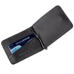 Шкіряний чоловічий затискач на магніті ST Leather 18937 чорний - мініатюра 10