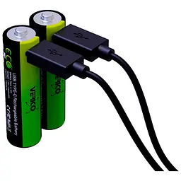 Акумулятор Verico AA USB Type-C 1700mAh 1.5V Li-ion * 2 (LoopEnergy) (1UDBT-A1WEA2-NN) - мініатюра 2