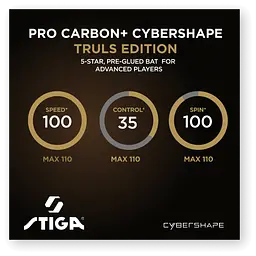 Ракетка для настільного тенісу Stiga Pro Carbon Plus Cybershape Truls Edition 5 Star FL (1215-1306-35) - мініатюра 10