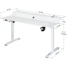 Стіл з електрорегулюванням висоти Mealux PowerDesk Extra XL White (EVO-264 W/W) - мініатюра 2