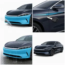 Антигравійна захисна бронеплівка за лекалами для BYD Han II 2020-2022 - передня частина авто (капот бампер крила)) - мініатюра 2