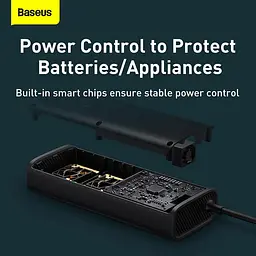 Автомобільний перетворювач напруги BASEUS In-car Inverter 150 W (2 розетки універсальні) - мініатюра 10