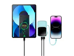 Зовнішній акумулятор Baseus Qpow Digital Display 10000 mAh 15 W iP Edition Blue PPQD050103 - мініатюра 3
