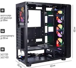 Корпус QUBE STORM Black (STORM_F5NU3) Без БП Б/в - мініатюра 8