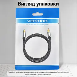 Оптичний аудіокабель Vention 1 м тослінк Toslink штекер на Toslink штекер S/PDIF звук 5.1 за підтримки формату джерелом та аудіосистемою підтримка Dolby DTS PCM бавовняне обплетення сірий (BAVHF) - мініатюра 9