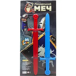 Дитячий набір MToys Лицарський меч №2 19231 пластиковий Червоний та Блакитний