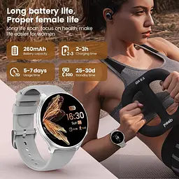 Жіночий смарт-годинник elfofle 1.39" з Bluetooth-дзвінками, 120+ спортивними режимами та IP67 сріблястий - мініатюра 7