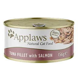 Консерви для котів Applaws Tuna Fillet with Salmon in Broth з тунцем та лососем, 156г